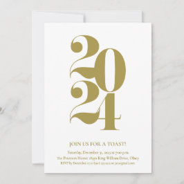 2024年ゴールデン新年パーティーの招待状 招待状