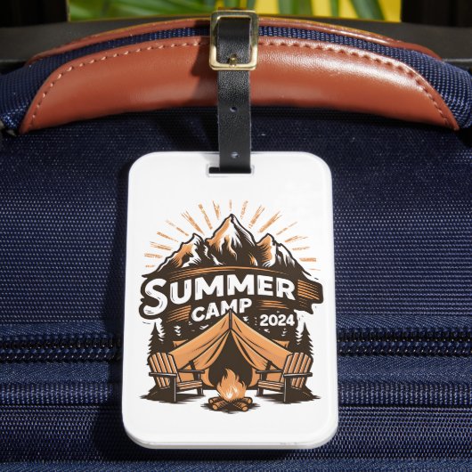 2024年サマーキャンプ 夏のキャンプ 夏季休暇 マッチング ラゲッジタグ (正面インサイチュ2)