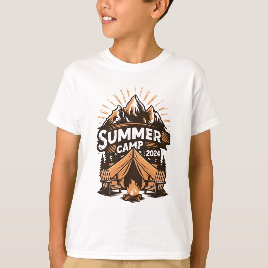 2024年サマーキャンプ 夏キャンプ 旅行 マッチング Tシャツ (正面)