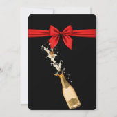 2024年サンタクロース、シャンパン エレガントチック 招待状 (裏面)