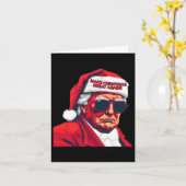 2024年サンタト素晴らしランプおもしろいで再びクリスマス カード (黄色い花)