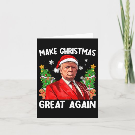 2024年サンタト素晴らしランプおもしろいで再びクリスマス カード (正面)