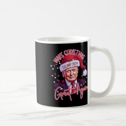 2024年サンタト素晴らしランプおもしろいで再びクリスマス コーヒーマグカップ (右)