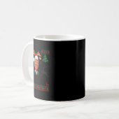 2024年サンタト素晴らしランプおもしろいで再びクリスマス コーヒーマグカップ (正面左)
