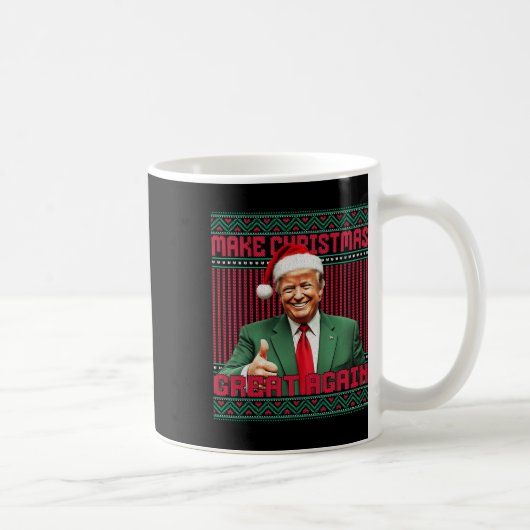 2024年サンタト素晴らしランプおもしろいで再びクリスマス コーヒーマグカップ (右)