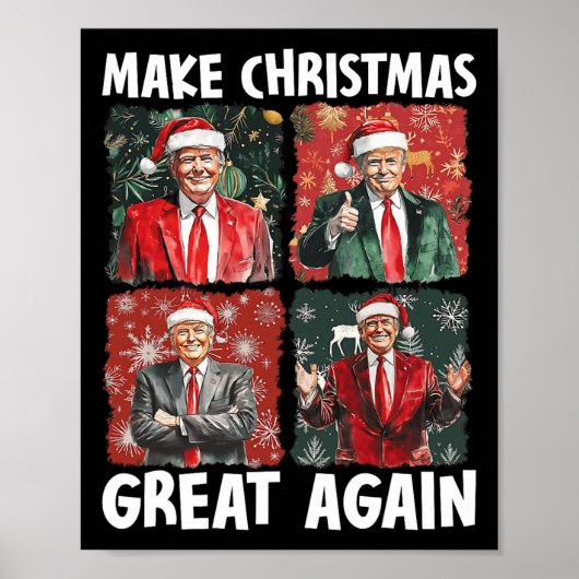 2024年サンタト素晴らしランプおもしろいで再びクリスマス ポスター (正面)