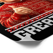 2024年サンタト素晴らしランプおもしろいで再びクリスマス ポスター (角)