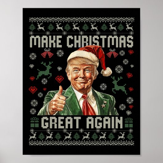 2024年サンタト素晴らしランプおもしろいで再びクリスマス ポスター (正面)
