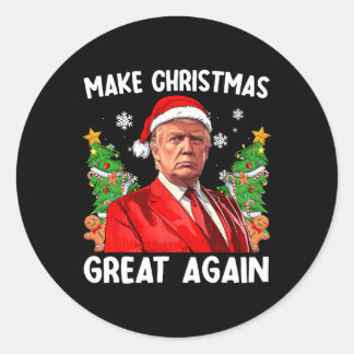 2024年サンタト素晴らしランプおもしろいで再びクリスマス ラウンドシール