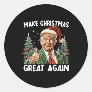 2024年サンタト素晴らしランプおもしろいで再びクリスマス ラウンドシール