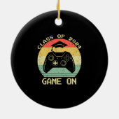 2024年シニア・ビデオ・ゲーマー・ゲームの卒業生のクラス セラミックオーナメント (裏面)