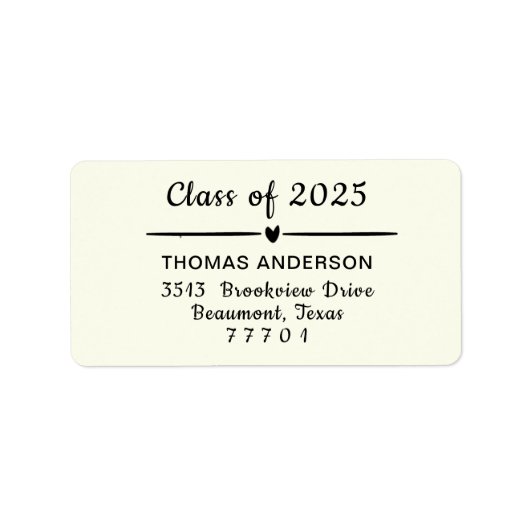 2024年シンプル卒業のミニマリスト級 ラベル (正面)