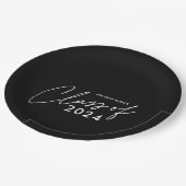 2024年スクリプトの卒業クラス ペーパープレート (アングル)