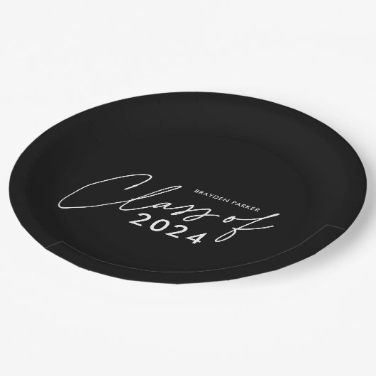 2024年スクリプトの卒業クラス ペーパープレート (アングル)