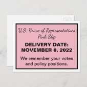 2024年スリップまたは滑ること選挙ピンクハウス ポストカード (正面/裏面)