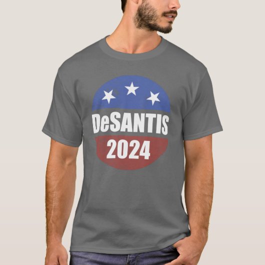 2024年デサンティス選挙ボタン，アメリカをフロリダに Tシャツ (正面)