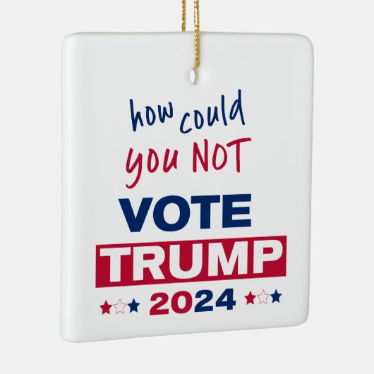2024年トランプに投票できない方法 セラミックオーナメント (右)