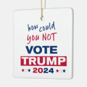 2024年トランプに投票できない方法 セラミックオーナメント (左)