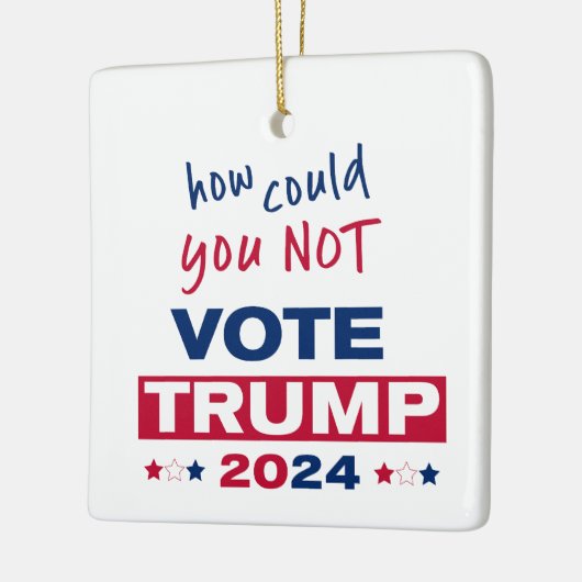 2024年トランプに投票できない方法 セラミックオーナメント (左)