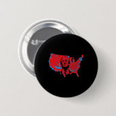 2024年トランプのアメリカの赤波の地図大統領の 缶バッジ (正面&裏面)