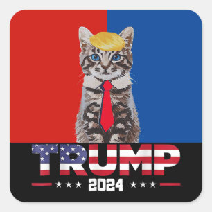 2024年トランプのネコ バンストランプレッドブルー スクエアシール