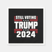 2024年トランプの愛国的なアメリカ国旗を未だ投票している スタンダードカクテルナプキン (正面)