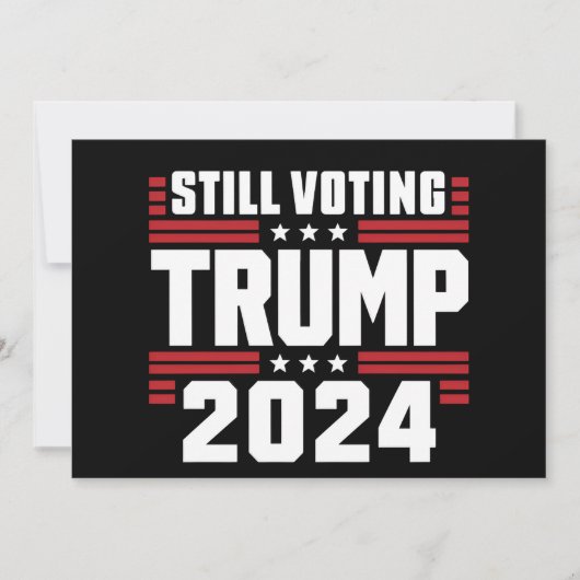 2024年トランプの愛国的なアメリカ国旗を未だ投票している 招待状 (正面)