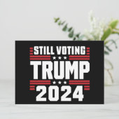 2024年トランプの愛国的なアメリカ国旗を未だ投票している 招待状 (スタンド正面)