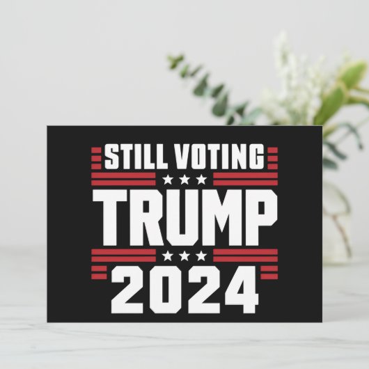 2024年トランプの愛国的なアメリカ国旗を未だ投票している 招待状 (スタンド正面)