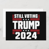 2024年トランプの愛国的なアメリカ国旗を未だ投票している 招待状 (正面/裏面)