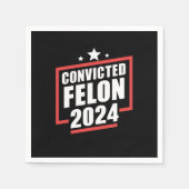 2024年トランプの有罪判決を受けたフェロンに投票 スタンダードカクテルナプキン (正面)