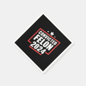 2024年トランプの有罪判決を受けたフェロンに投票 スタンダードカクテルナプキン (角)