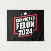 2024年トランプの有罪判決を受けたフェロンに投票 タペストリー (正面(横))
