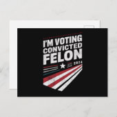 2024年トランプの有罪判決を受けたフェロンに投票 ポストカード (正面/裏面)