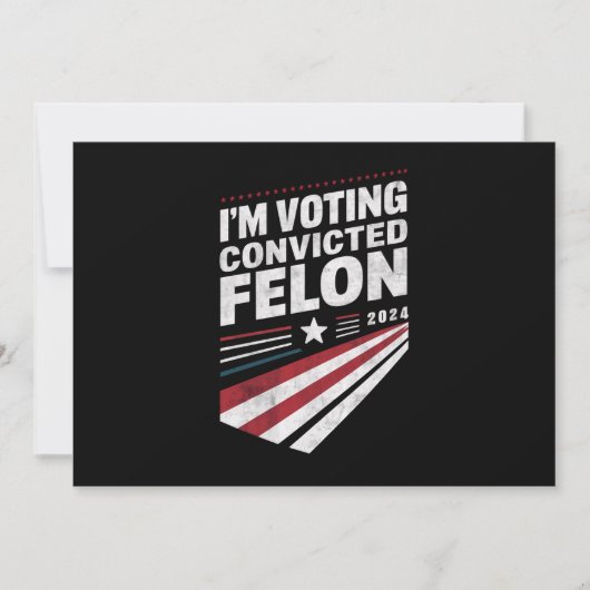 2024年トランプの有罪判決を受けたフェロンに投票 招待状 (正面)