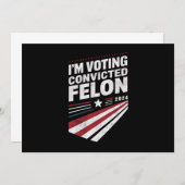 2024年トランプの有罪判決を受けたフェロンに投票 招待状 (正面/裏面)
