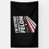 2024年トランプの有罪判決を受けたフェロンに投票 横断幕 (縦)