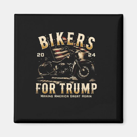 2024年トランプバイクもしくは自転車に乗る人 マグネット (正面)