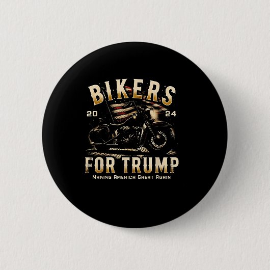 2024年トランプバイクもしくは自転車に乗る人 缶バッジ (正面)
