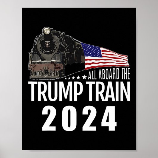 2024年トランプ列車に乗ってアメリカ国旗2 ポスター (正面)