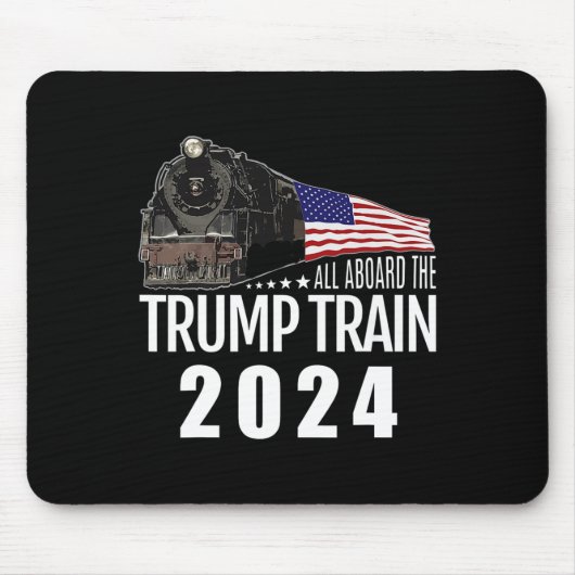 2024年トランプ列車に乗ってアメリカ国旗2 マウスパッド (正面)