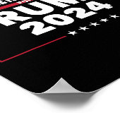2024年トランプ大統領の金属労働者 ポスター (角)