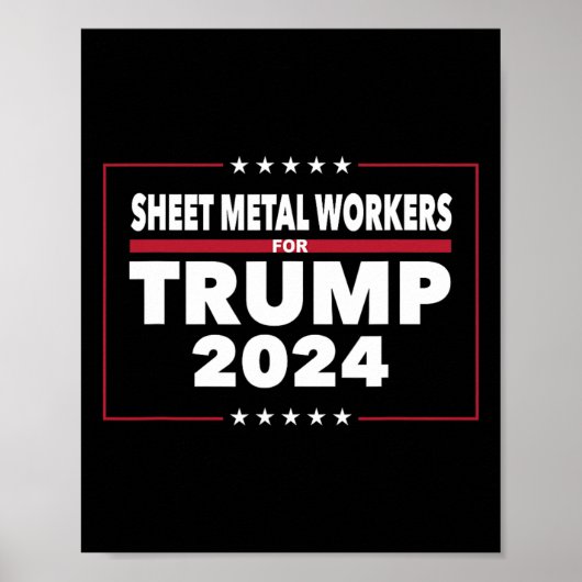 2024年トランプ大統領の金属労働者 ポスター (正面)