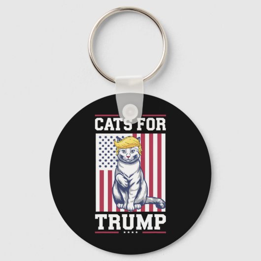 2024年トランプ大統領のCats For Trump Ca キーホルダー (正面)