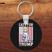 2024年トランプ大統領のCats For Trump Ca キーホルダー (正面)