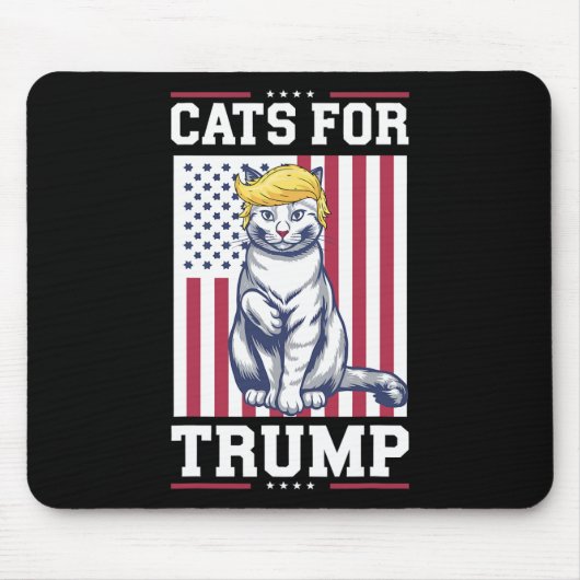 2024年トランプ大統領のCats For Trump Ca マウスパッド (正面)