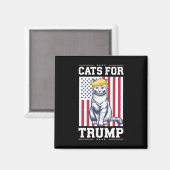 2024年トランプ大統領のCats For Trump Ca マグネット (正面/裏面)