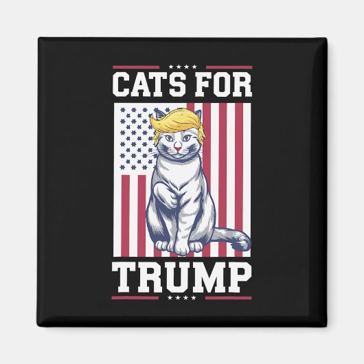 2024年トランプ大統領のCats For Trump Ca マグネット (正面)