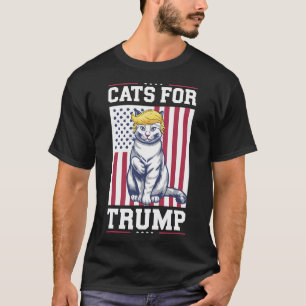 2024年トランプ大統領のCats For Trump Ca Tシャツ