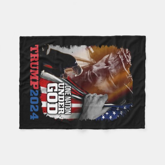 2024年トランプ大統領下の国家アメリカChri フリースブランケット (正面(横))